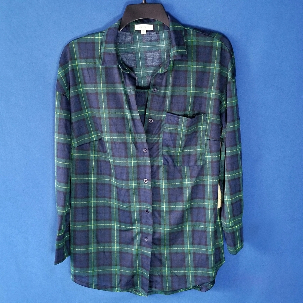 Paper & tee Two Piece Plaid Shirt Set